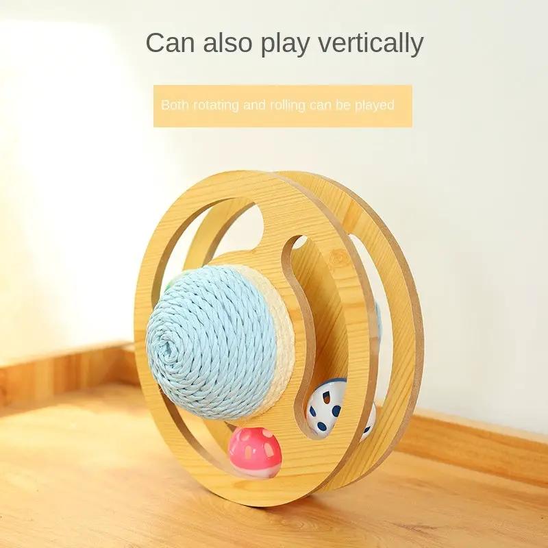 Premium Sisal Cat Scratcher Ball Interactive Hanging Toy For Home by Pet Zen