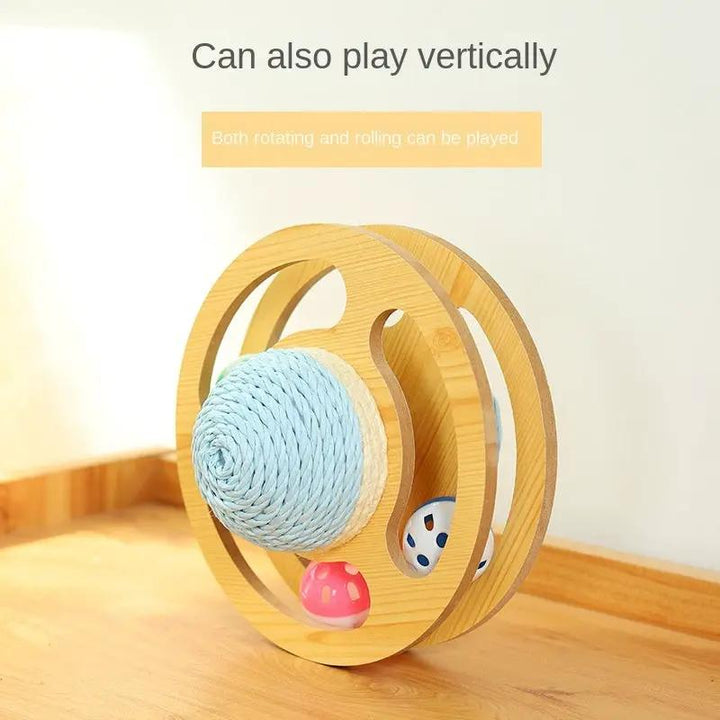 Premium Sisal Cat Scratcher Ball Interactive Hanging Toy For Home by Pet Zen