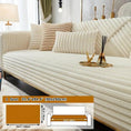 Load image into Gallery viewer, Luxurious rabbit fur sofa slipcover for dog use in light grey, non-slip backing, topspet for 4-seat sofas.
