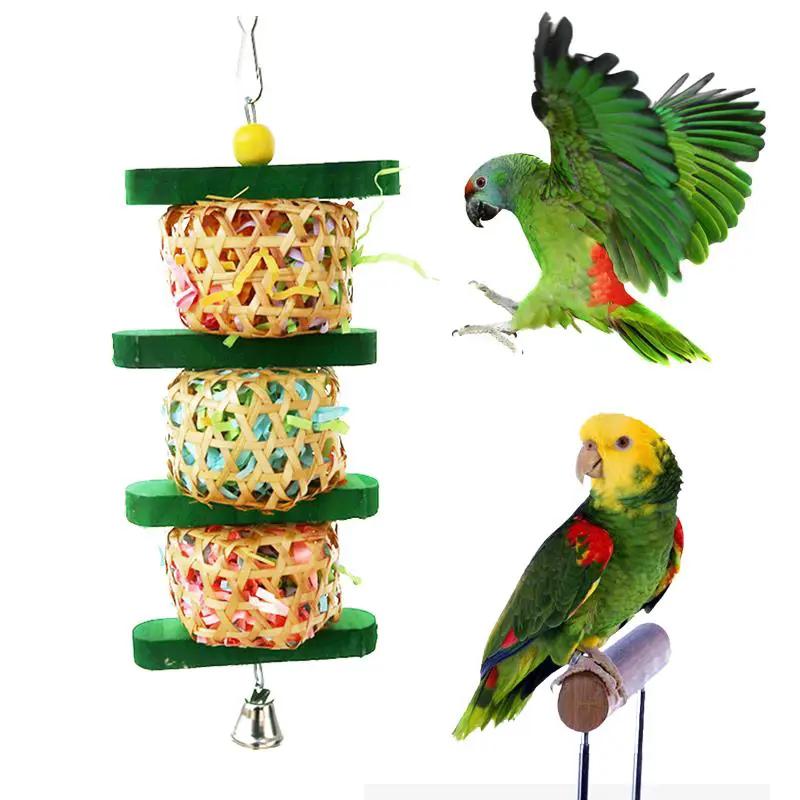 Parrot Supplies Natural Rattan Bird Toy Wooden Gnawing Skewer Enrichment Chew Stick For Parrots Large Cage Play by Sell My Stuff
