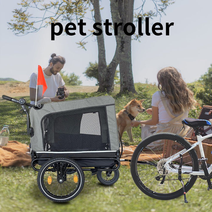 Foldable Dog Bike Trailer &amp; Stroller – photo 5