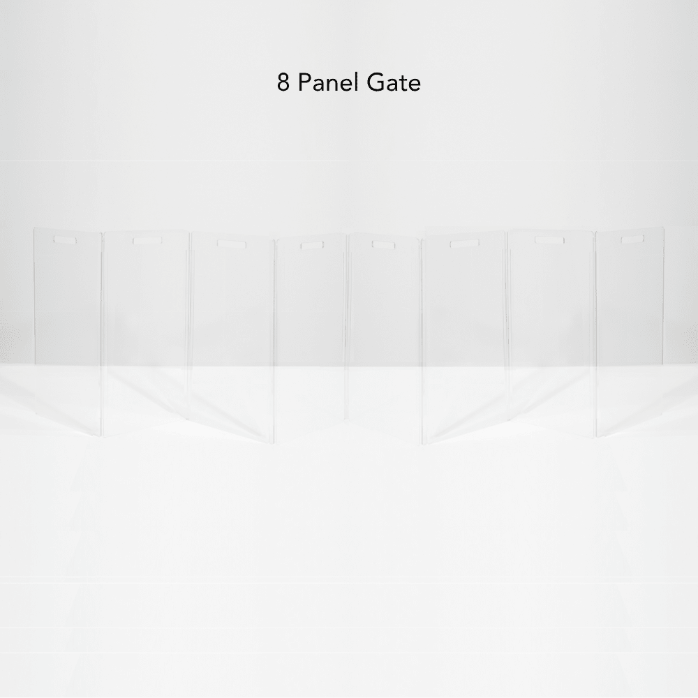 Hiddin Tall Clear Acrylic Zig Zag Pet Gate – Freestanding