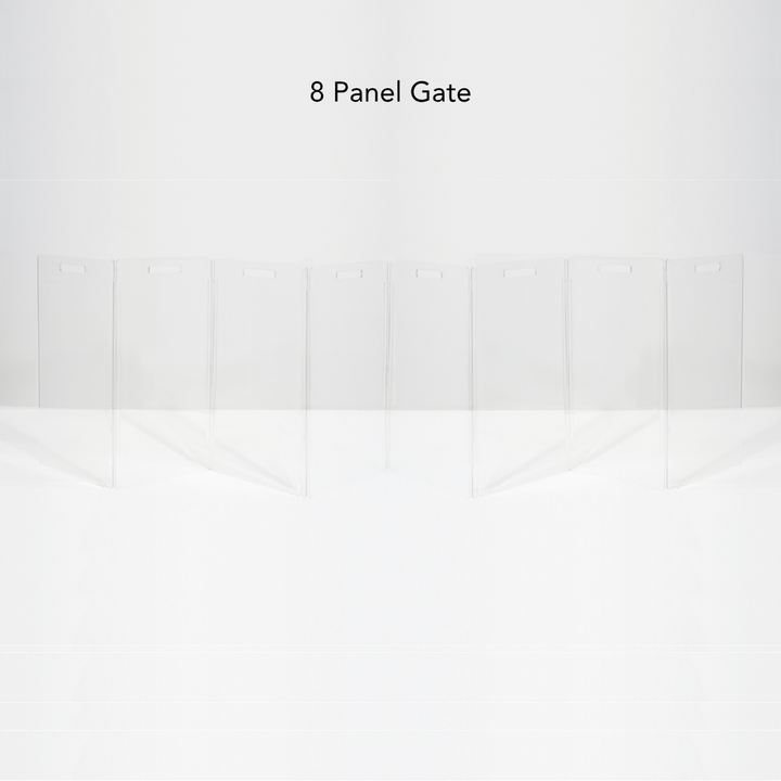 Hiddin Tall Clear Acrylic Zig Zag Pet Gate – Freestanding