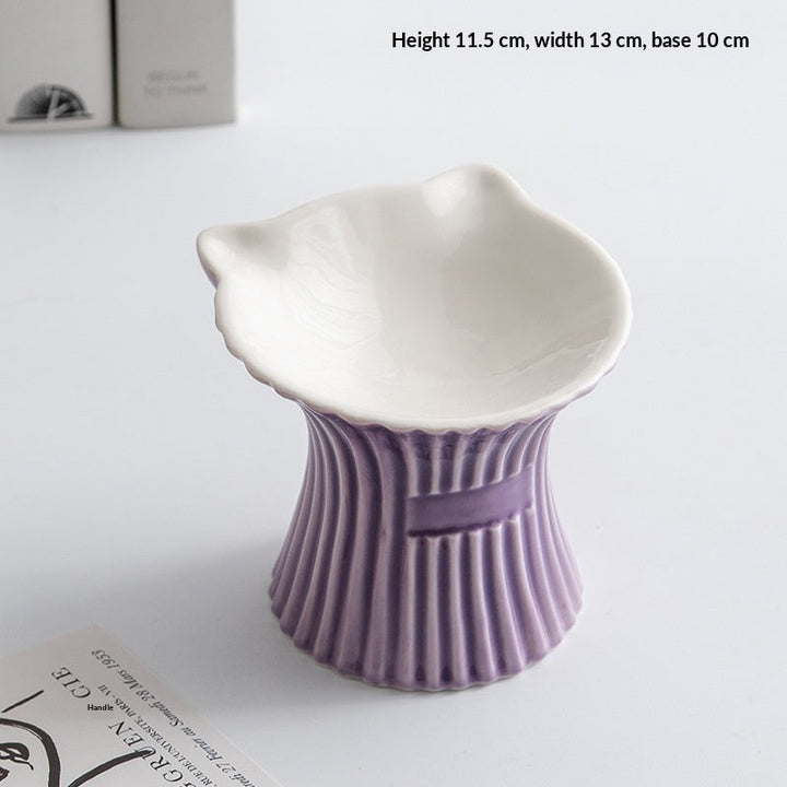 Style 4 white bowl with purple pedestal