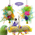 Cargar la imagen en la vista de la galería, Natural Bamboo Bird Toy Set 3 PCS Parrot Gnawing Supplies Rattan Ball Grass Wooden Toys Birds Durable Chew Play by Sell My Stuff
