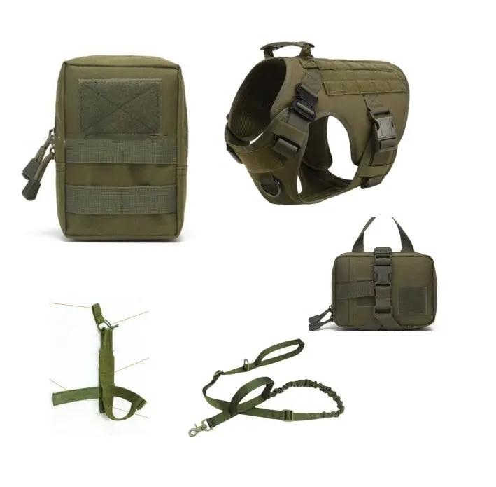 Tactical Dog Harness Pet German Shepherd K9 Training Vest Dog Harness And Leash Set For All Breeds Dogs by My Store