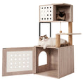 Charger l'image dans la visionneuse de la galerie, Cat Tree with Litter Box Enclosure and Large Hammock by HouseOfZazla
