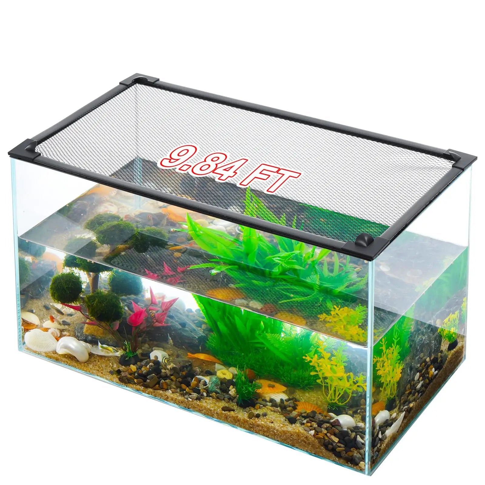 Uross Fish Tank Lid Magnetic Aquarium Lid Fish Tank Hood top Cover Anti-Jumping net Cover mesh to Protect Fish Jumping Out of Fish Tank - from For Animals, With Love