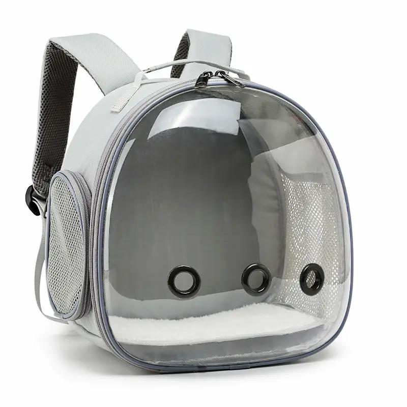 Transparent Small Animal Pet Backpack Carrier For Hamsters Guinea Pigs With Clear Bubble Window Travel Bag Case by Pet Zen