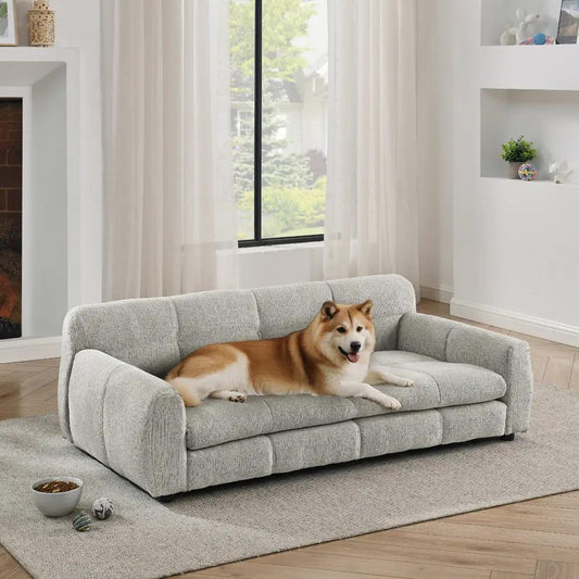 Soft and Comfortable Pet Bed for Big and Oversized Dogs - Beige by HouseOfZazla