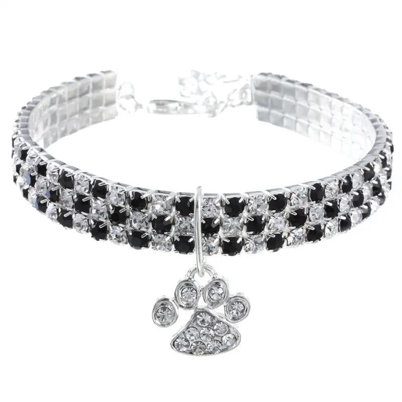 Pet Collar With Diamonds, Mixed-color Cat And Dog Supplies, Cat Claws, Elastic Cat And Dog Necklace Jewelry by My Store