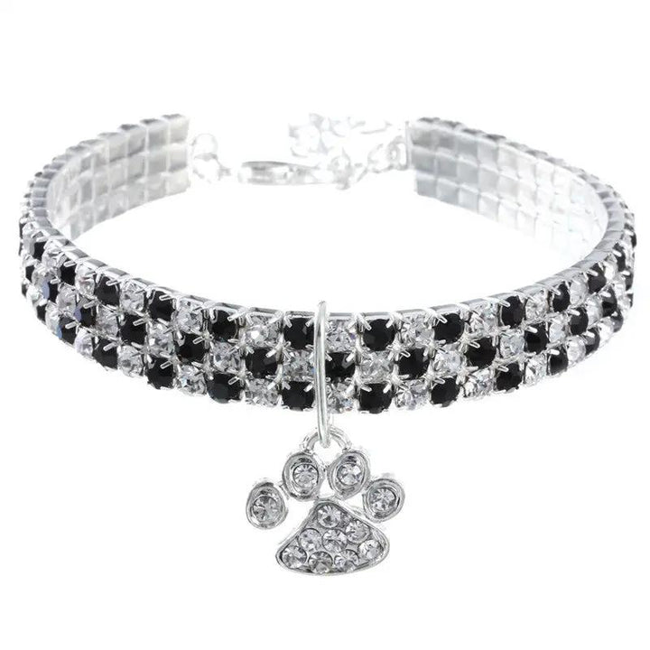 Pet Collar With Diamonds, Mixed-color Cat And Dog Supplies, Cat Claws, Elastic Cat And Dog Necklace Jewelry by My Store