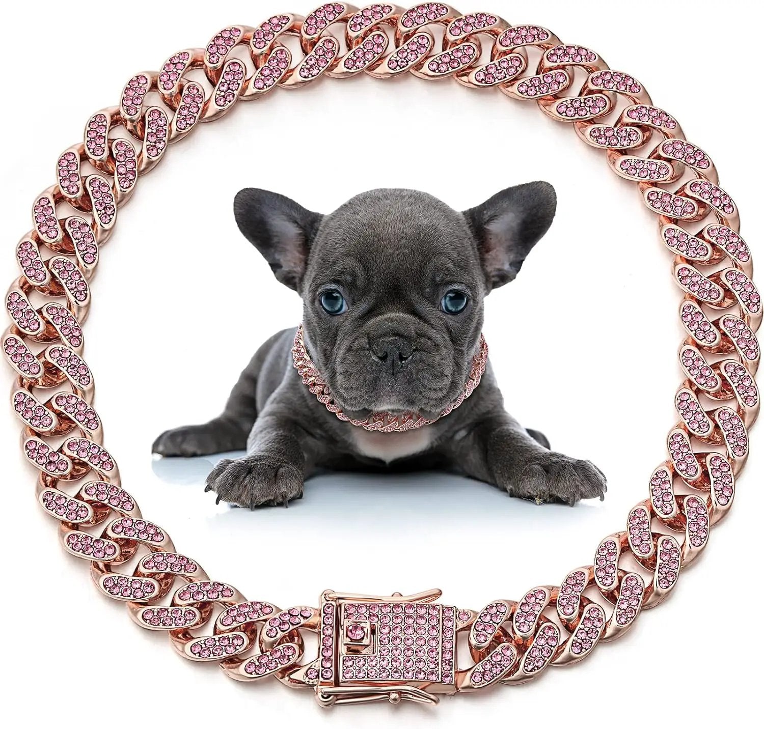 ElegantePets Premium Crystal Dog Necklace Metal Chain For All Sizes by Sell My Stuff