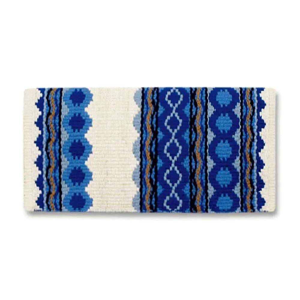 Mayatex Riverland New Zealand Wool Saddle Blanket 36x34 White Royal by Mayatex