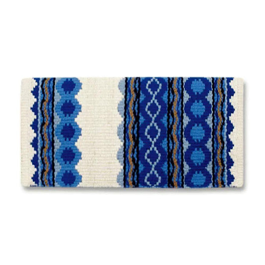 Mayatex Riverland New Zealand Wool Saddle Blanket 36x34 White Royal by Mayatex