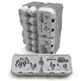 Load image into Gallery viewer, Split-apart egg cartons for 6 or 12 extra-large eggs; stacked pack

