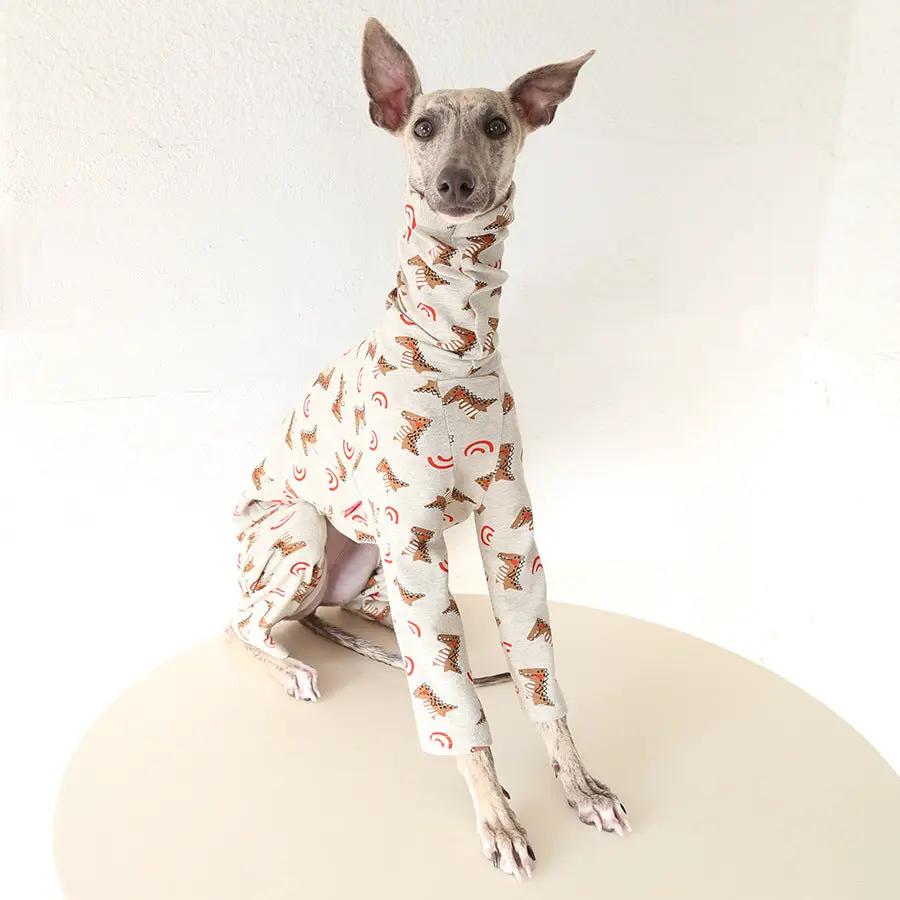 Whippet and Greyhound Dinosaur Cotton Pajamas for dogs by SOCKPET