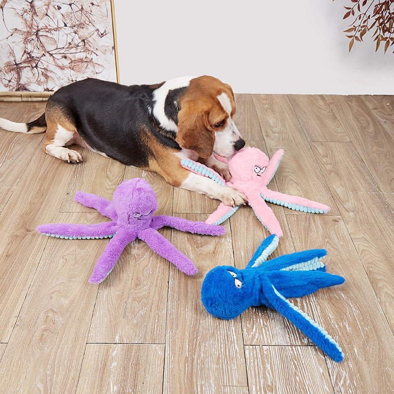 Plush Octopus Squeaky Dog Toy – photo 5