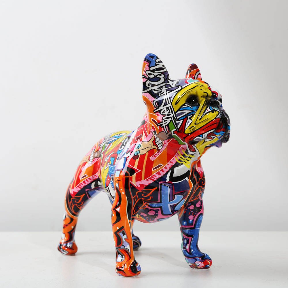 Graffiti French Bulldog Statue – photo 2