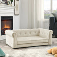 Carica l'immagine nel visualizzatore della galleria, Large Beige Elevated Pet Sofa Bed Indoor Lounge For Dogs And Cats by V.I.P Digital Presence
