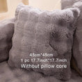 Load image into Gallery viewer, Molly Mutt Couch Cover in soft gray plush, 45cm x 45cm, 1 piece, pillow core not included
