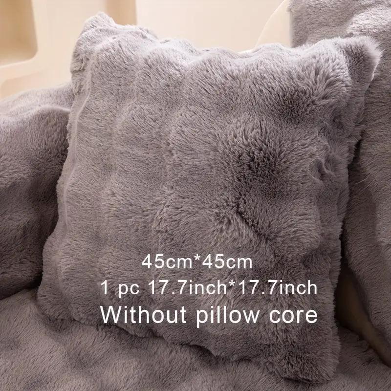 Molly Mutt Couch Cover in soft gray plush, 45cm x 45cm, 1 piece, pillow core not included