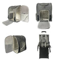 Carica l'immagine nel visualizzatore della galleria, Mr. Peanut's Aspen Series airline-compliant backpack pet carrier in gray fabric
