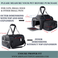 Load image into Gallery viewer, Mr. Peanut's Gold Series Mini Expandable V3.0 pet carrier, black, air travel approved; two-view display (expanded and compact).
