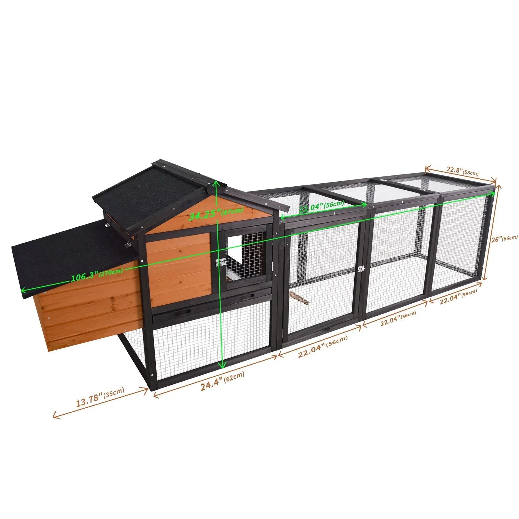 Chicken Coop With Run And Nesting Box by HouseOfZazla