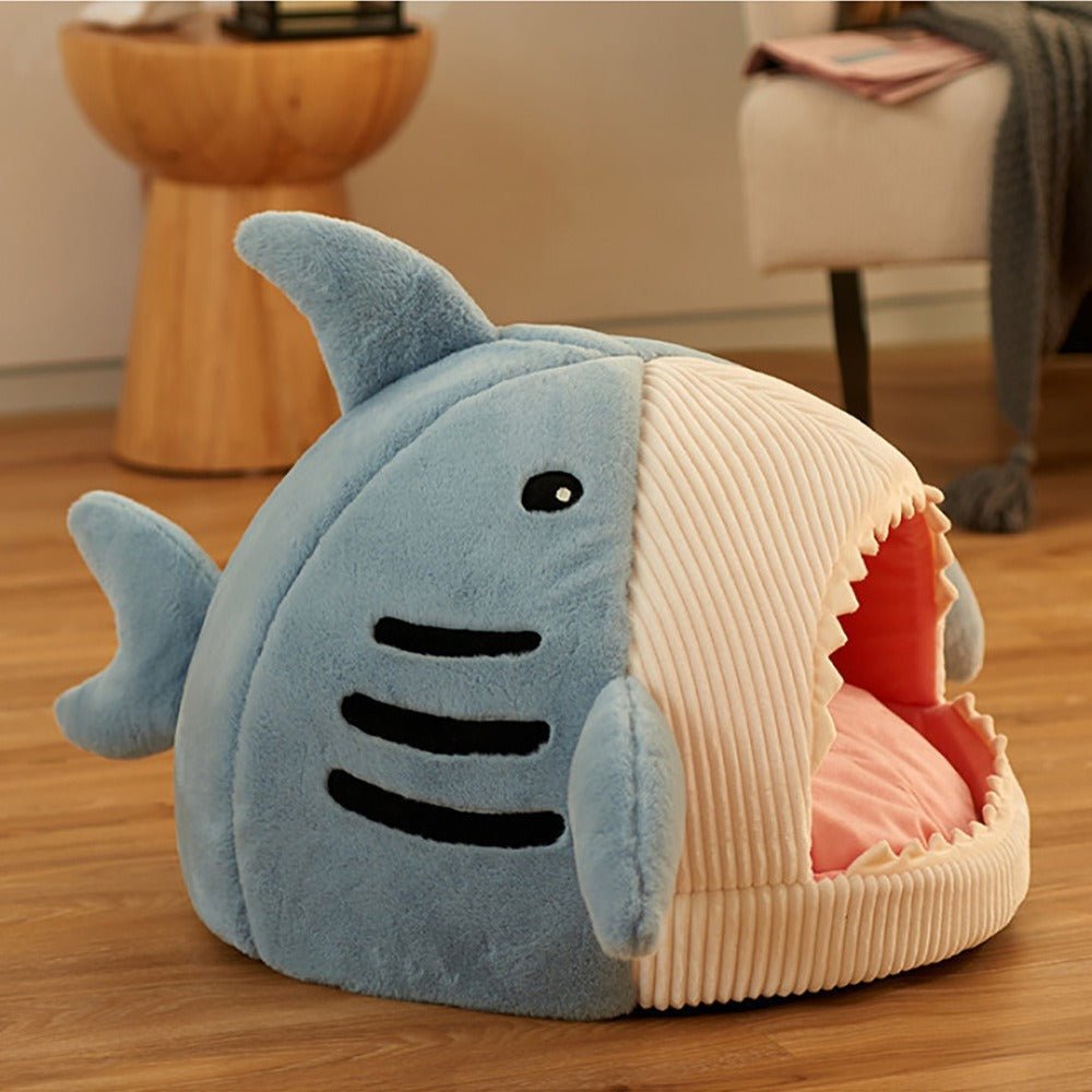 Shark Cave Pet Bed with Cushion – photo 4