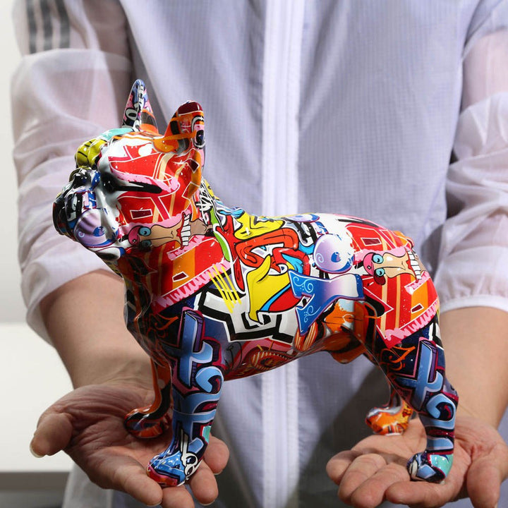Graffiti French Bulldog Statue – photo 3