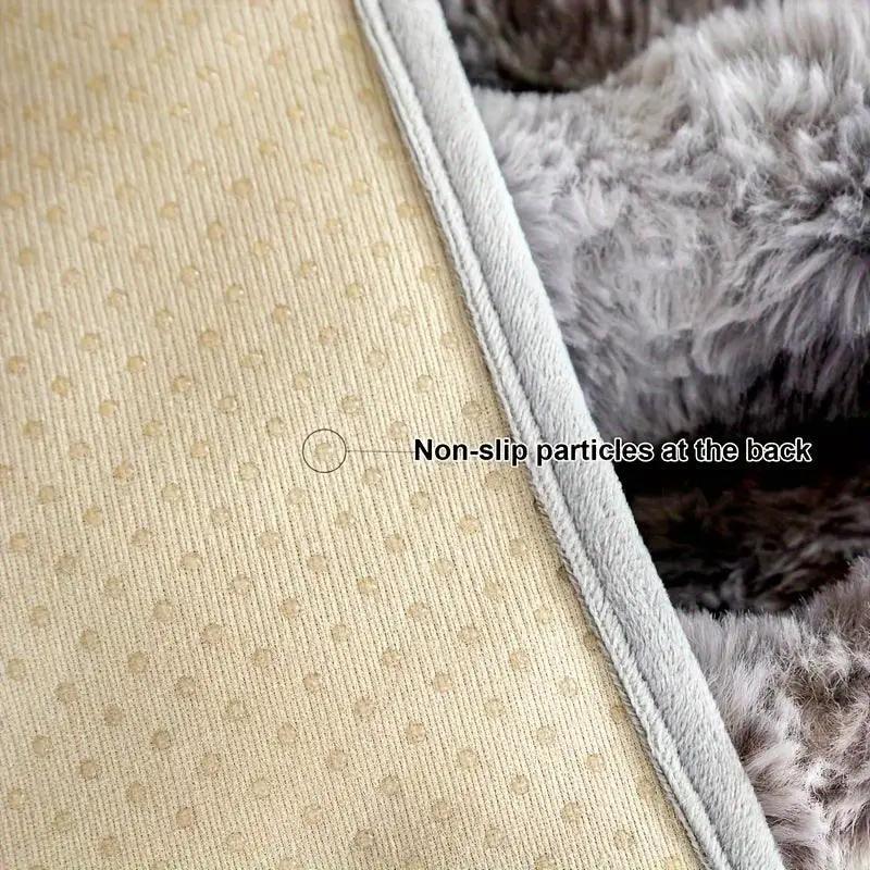 Luxurious Gradient Velvet Sofa Cover by topspet; beige velvet front with dotted texture, soft grey plush backing.
