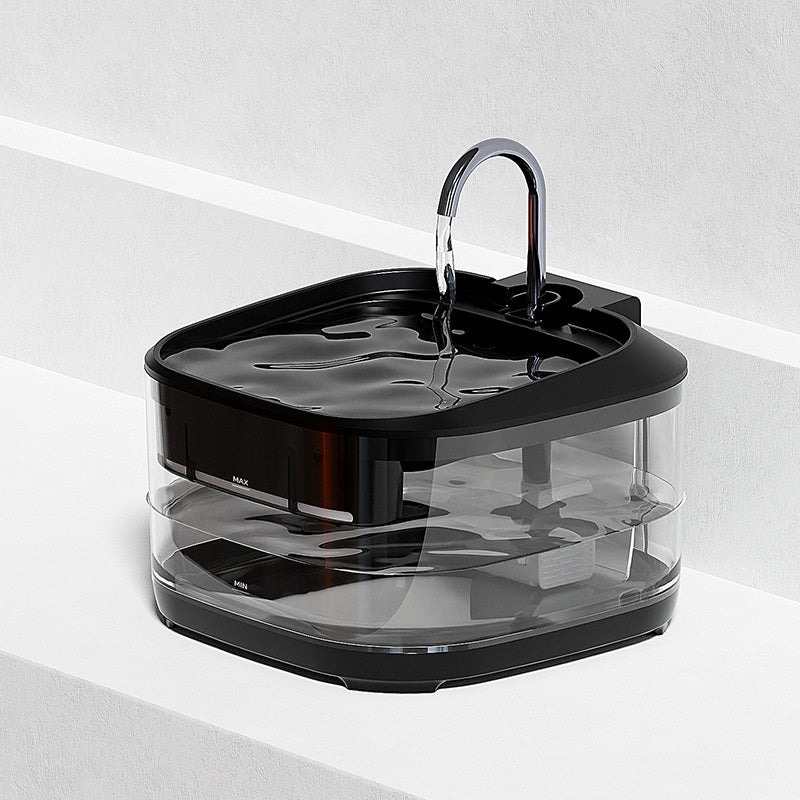 Black fountain three-quarter view