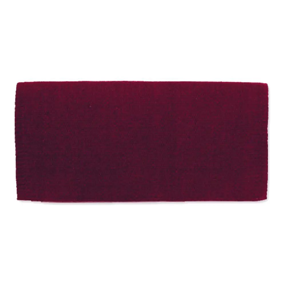 Mayatex San Juan Solid Saddle Blanket Burgundy 36x34 New Zealand Wool Heavyweight by Mayatex