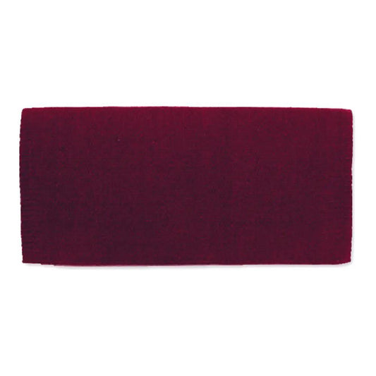 Mayatex San Juan Solid Saddle Blanket Burgundy 36x34 New Zealand Wool Heavyweight by Mayatex