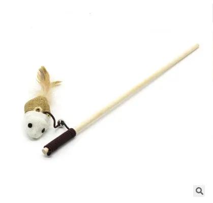 WoodCraft Interactive Cat Stick Toy Premium Solid Wood Handmade Hemp by Sell My Stuff