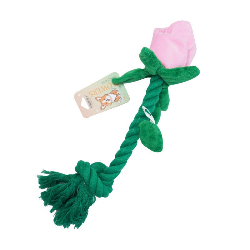 Rose Flower Rope Tug Dog Toy – photo 4