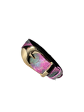 Gallery viewerに画像を読み込む, Mermaid Collection XS Collar by Allysa Payne Beverly Hills, pink iridescent scale-patterned band with gold hardware
