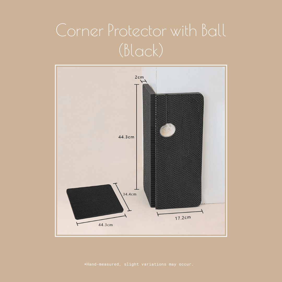 Paper Park Corner Cat Scratcher with Ball – with dimensions