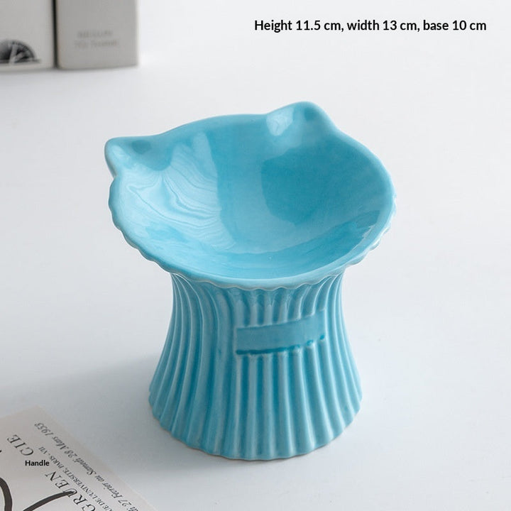 Style 6 blue bowl with blue pedestal