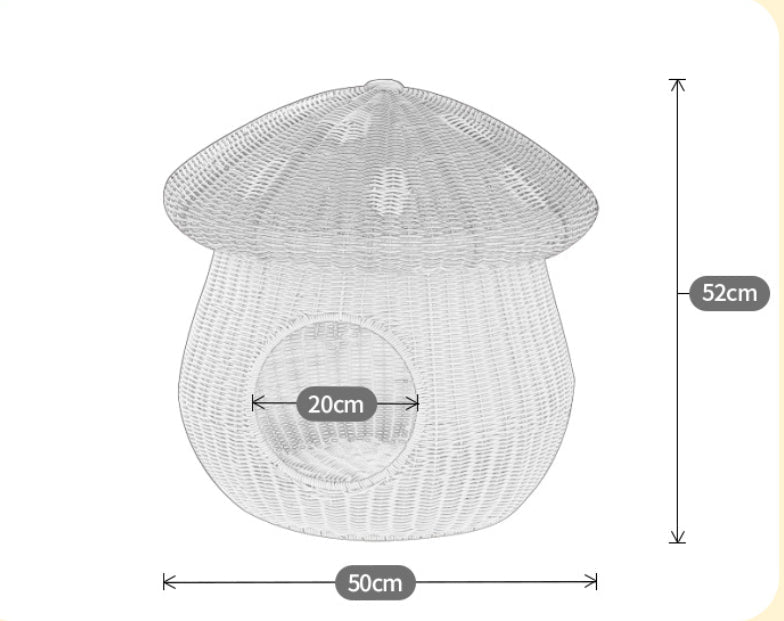 Supplier dimensions for mushroom cat house and entrance