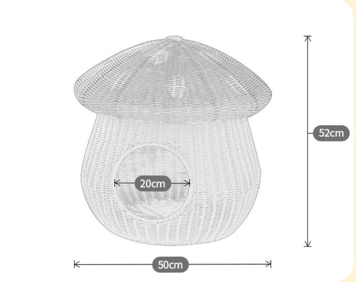 Supplier dimensions for mushroom cat house and entrance