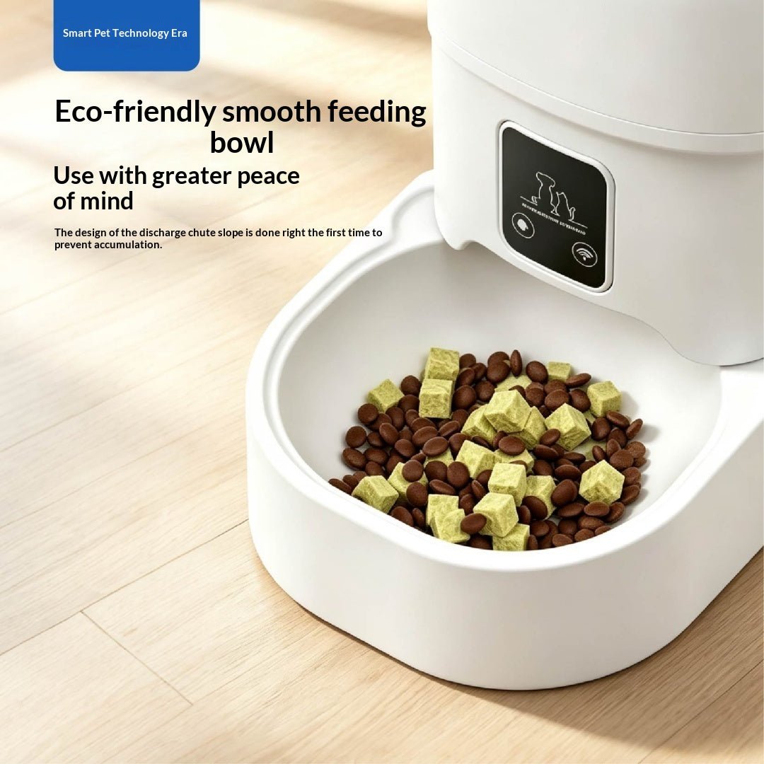 White feeder food bowl and control panel