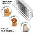 Gallery viewerに画像を読み込む, Clean Comb Pet Grooming Needle Comb Detangles Fur by For Animals, With Love
