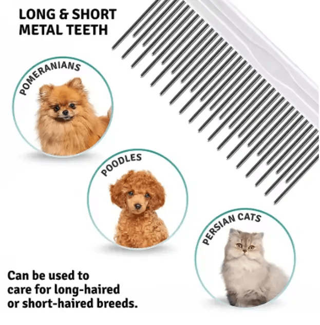 Clean Comb Pet Grooming Needle Comb Detangles Fur by For Animals, With Love