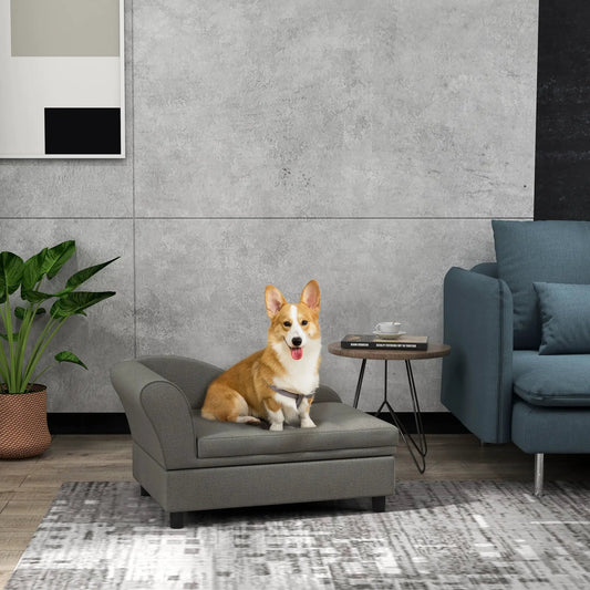 PawHut Pet Sofa Dog Couch Gray by HouseOfZazla