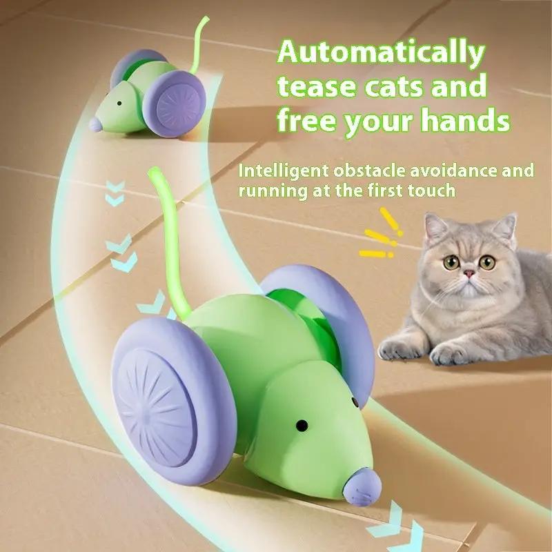 Interactive Electric Mouse Cat Toy With Intelligent Obstacle Avoidance Automatic Pet Teaser For Indoor Play Sessions by Sell My Stuff