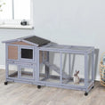 Bild in Galerie-Betrachter laden, Premium Outdoor Indoor Two Layer Wooden Rabbit Hutch Waterproof Roof by Vivalo
