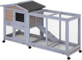 Bild in Galerie-Betrachter laden, Premium Outdoor Indoor Two Layer Wooden Rabbit Hutch Waterproof Roof by Vivalo
