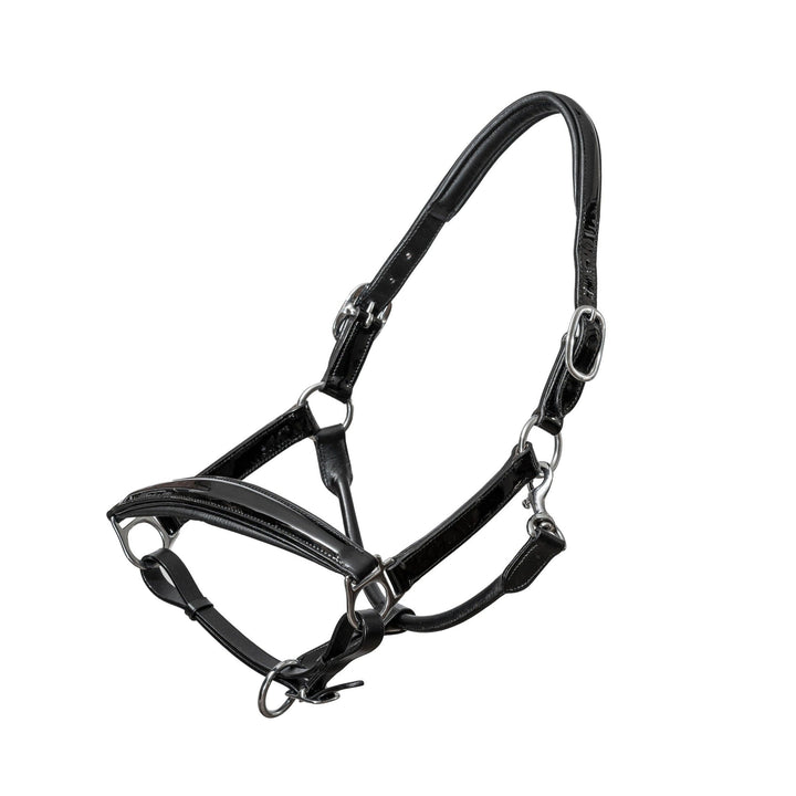 Halter Ego Valentina Black Patent Leather Horse Halter